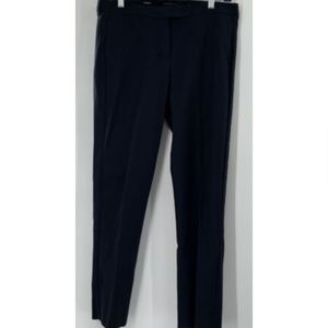 S Max Mara Navy Cotton Flat Front Straight-Leg Dress Pants sz 44
